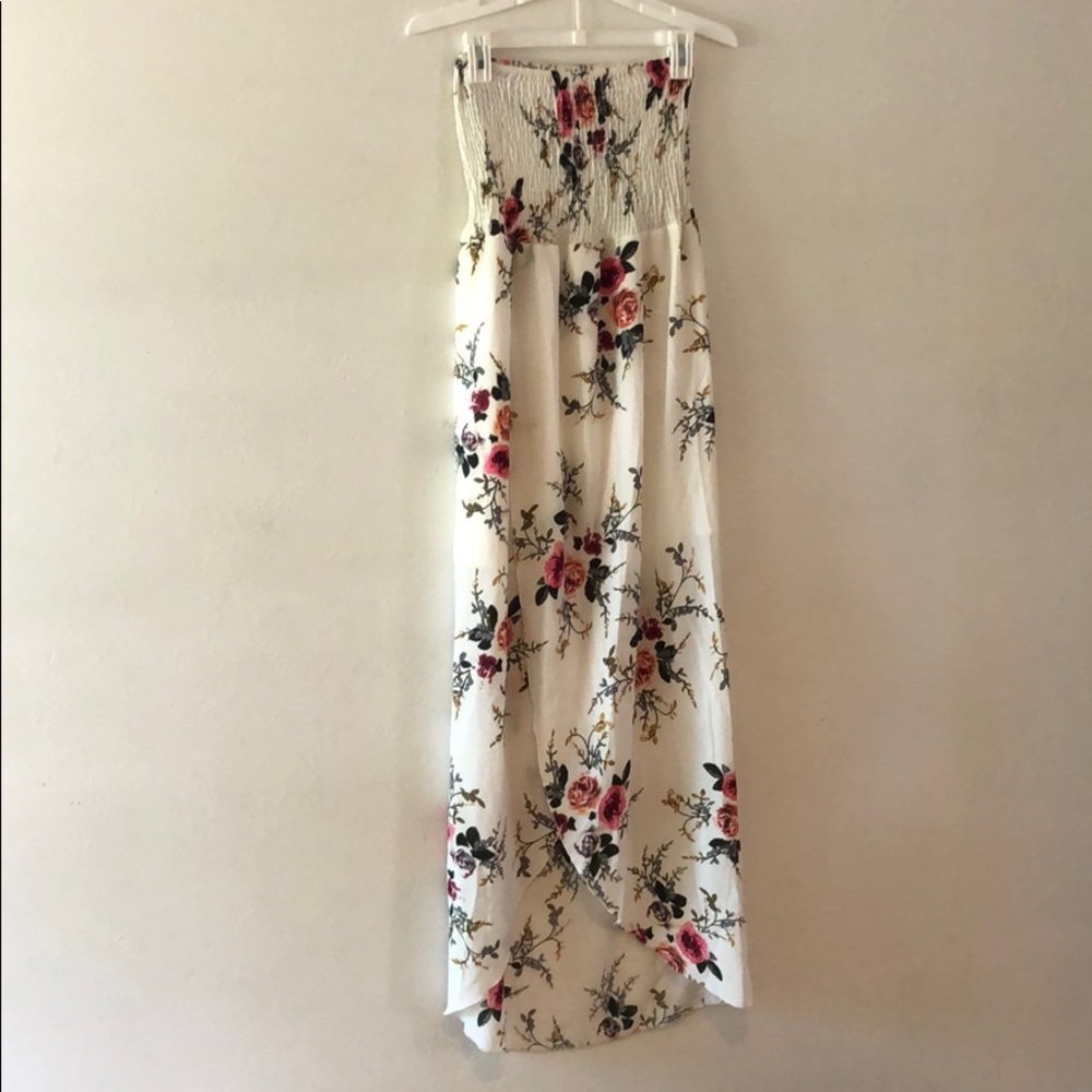 White floral maxi dress